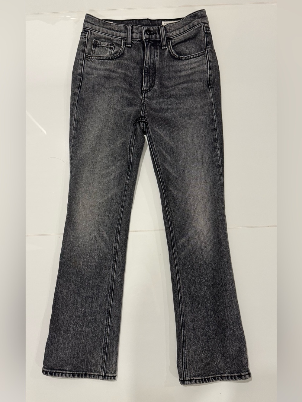 Rag & Bone High-Rise Jeans in Washed Black